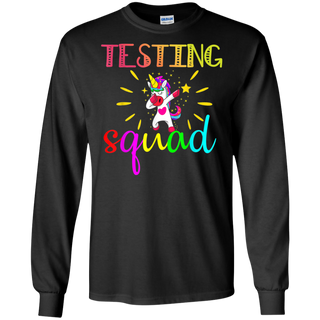 Testing Squad Funny Teacher Gift Shirt G240 Gildan LS Ultra Cotton T Shirt