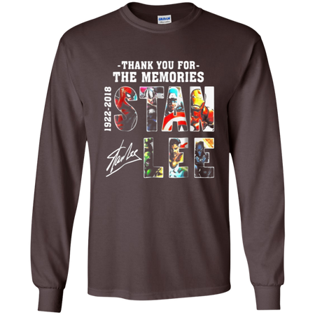 Excelsior Stan Lee Thank You For The Memories Shirt G240 Gildan LS Ultra Cotton T Shirt