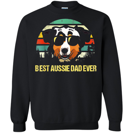 Vintage Best Aussie Dad Ever Papa Daddy Father Grandpa Shirt G180 Gildan Crewneck Pullover Sweatshirt  8 oz.