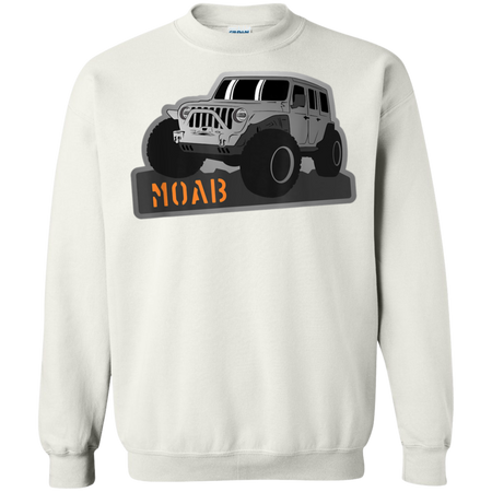 Moab Utah Adventure 4x4 Off Road Jeep Shirt G180 Gildan Crewneck Pullover Sweatshirt  8 oz.