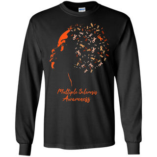 Multiple Sclerosis Awareness Girl Shirt G240 Gildan LS Ultra Cotton T-Shirt