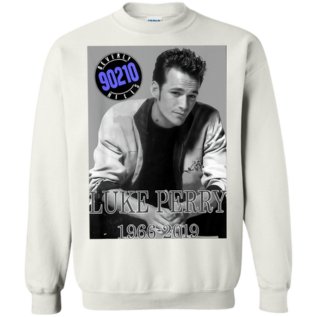 Luke Perry 1966 2019 Thanks For The Momories Shirt G180 Gildan Crewneck Pullover Sweatshirt 8 oz