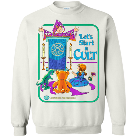 Funny Let's Start A Cult Activities For Children Shirt G180 Gildan Crewneck Pullover Sweatshirt  8 oz.