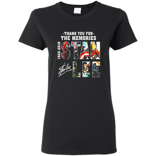 Excelsior Stan Lee Thank You For The Memories Shirt G500L Gildan Ladies 5 3 oz T Shirt