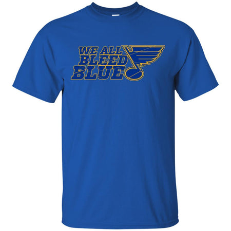 We All Bleed Blue St. Louis Blues Champions T-Shirt Fan Gift MN06