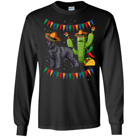 Sombrero Bouvier Des Flandres Dog Mexico Cinco De Mayo Shirt G240 Gildan LS Ultra Cotton T Shirt