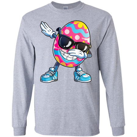 Dabbing Easter Egg Boys Kids Girls Hunter Hunting Shirt G240 Gildan LS Ultra Cotton T-Shirt