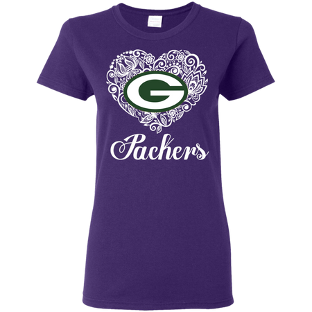 Green Bay Packers Lace Heart Shirts