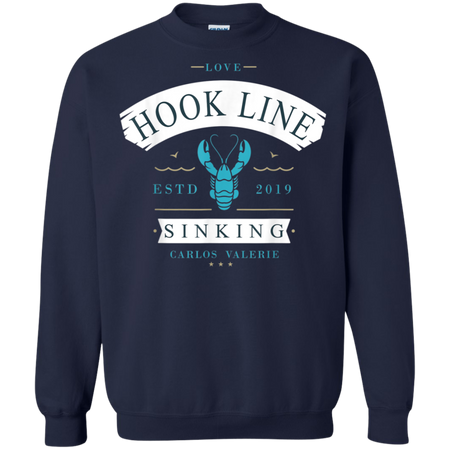 Hook Line Sinking Shirt G180 Gildan Crewneck Pullover Sweatshirt 8 oz