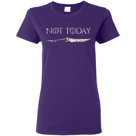 Not Today Floral Shirt - GOT Fans Graphic Flower - Funny Arya Stark Quotes Shirt - Arya Dagger Needle - Gift Ideas Men Women - Unisex Tee