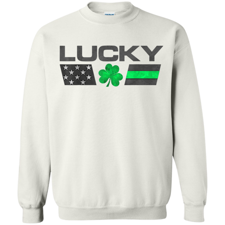 Lucky St Patrick's Day Shirt G180 Gildan Crewneck Pullover Sweatshirt  8 oz.