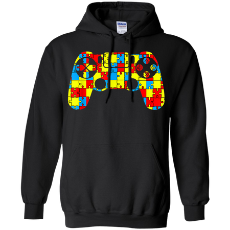 Autism Awareness Tee Video Game Controller Shirt G185 Gildan Pullover Hoodie 8 oz