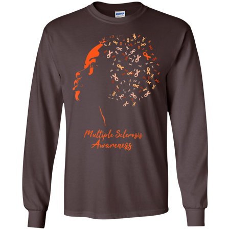 Multiple Sclerosis Awareness Girl Shirt G240 Gildan LS Ultra Cotton T-Shirt