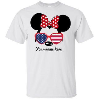 Disney Minnie 4th of July American Flag Personalized T-shirt HT06