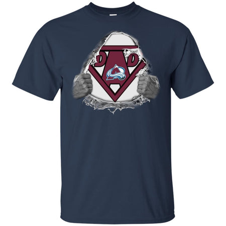 Dad Superman Fan Of Colorado Avalanche Hockey T-Shirt VA06