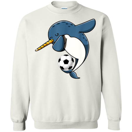 Dabbing Narwhal Soccer Soccer Narwhal Shirt G180 Gildan Crewneck Pullover Sweatshirt  8 oz.