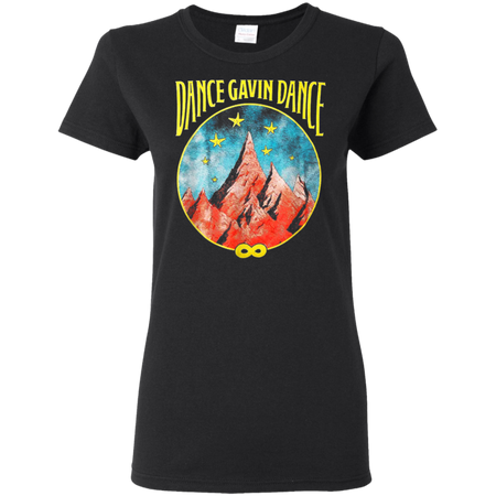 Dance Gavin Dance Mountain Stars Shirt G500L Gildan Ladies 5 3 oz T Shirt