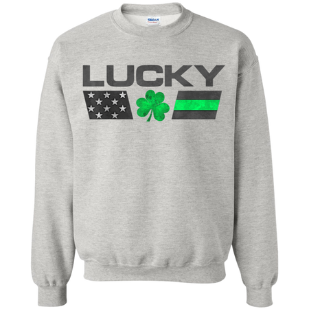 Lucky St Patrick's Day Shirt G180 Gildan Crewneck Pullover Sweatshirt  8 oz.