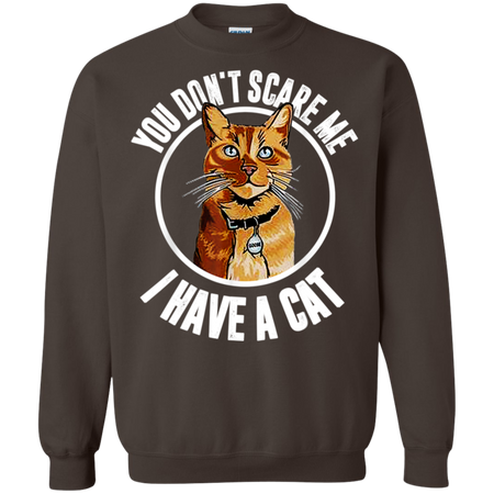 You Don t Scare Me I Have A Cat Goose Cat Lover Shirt G180 Gildan Crewneck Pullover Sweatshirt 8 oz