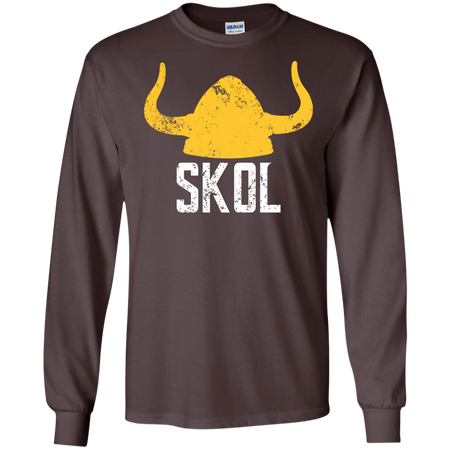 SKOL Nordic Helmet Hat Distressed T Shirt