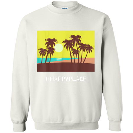 HappyPlace Shirt G180 Gildan Crewneck Pullover Sweatshirt  8 oz.