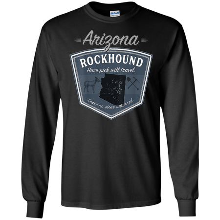 Mens Arizona Rockhound Rock Collector Gear Shirt G240 Gildan LS Ultra Cotton T Shirt