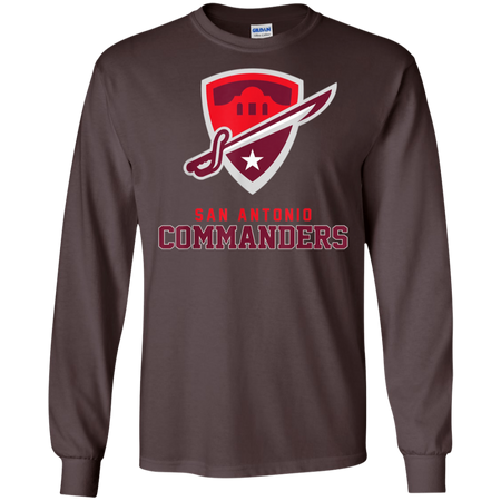 Vintage San Antonio Football Commanders Shirt G240 Gildan LS Ultra Cotton T Shirt