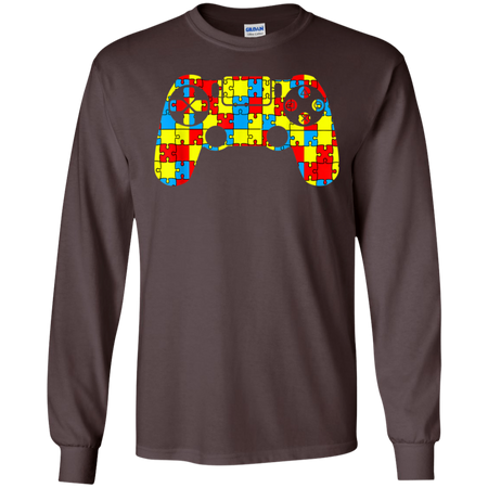 Autism Awareness Tee Video Game Controller Shirt G240 Gildan LS Ultra Cotton T-Shirt