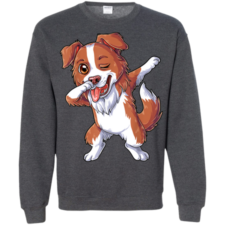 Dabbing Border Collie Dog Dab Dance Shirt G180 Gildan Crewneck Pullover Sweatshirt 8 oz
