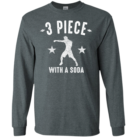 MMA Punch Combination Three Piece With A Soda Shirt G240 Gildan LS Ultra Cotton T Shirt