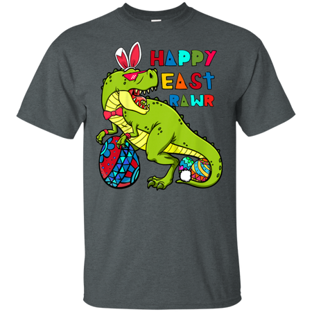 Kids Happy Eastrawr T Rex Dinosaur Easter Bunny Egg Shirt G200 Gildan Ultra Cotton T Shirt