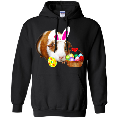 Easter Guinea Pig Funny Bunny Ears And Eggs Gift Shirt G185 Gildan Pullover Hoodie 8 oz