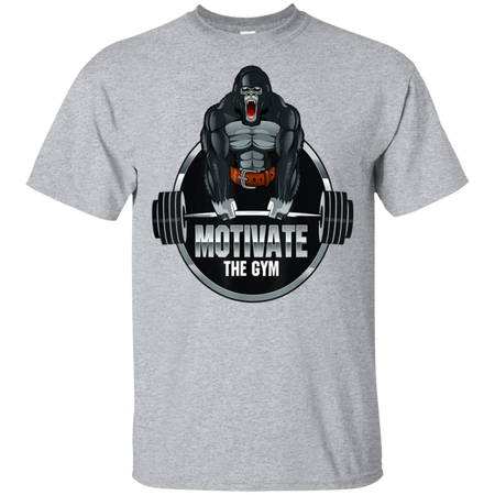 Motivate The Gym Gorilla Deadlift Strength Workout Shirt G200 Gildan Ultra Cotton T Shirt