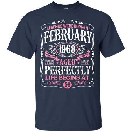 Legends Were Born In February 1968 50th Birthday Gift T shirt
