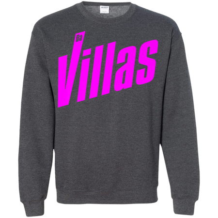 Da Villas Angled Shirt G180 Gildan Crewneck Pullover Sweatshirt  8 oz.