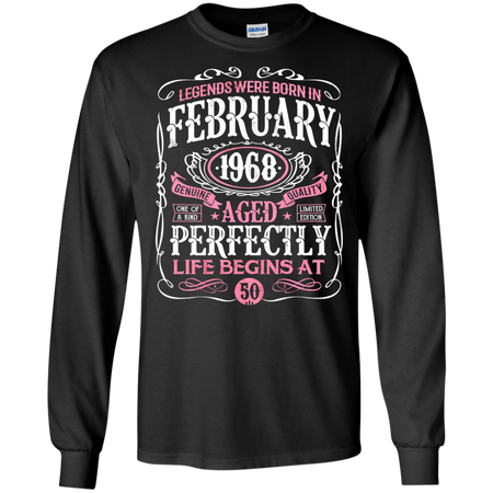 Legends Were Born In February 1968 50th Birthday Gift T shirt