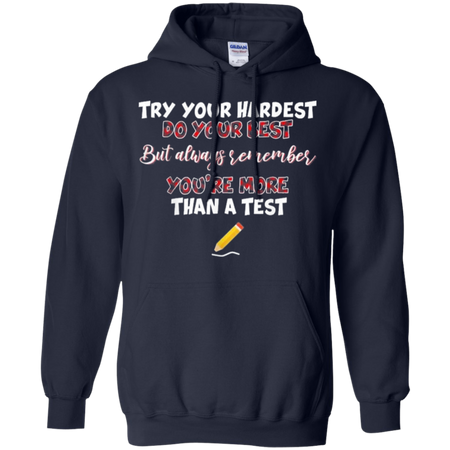 Try Your Hardest Funny Matching buffalo Plaid Teacher Shirt G185 Gildan Pullover Hoodie 8 oz