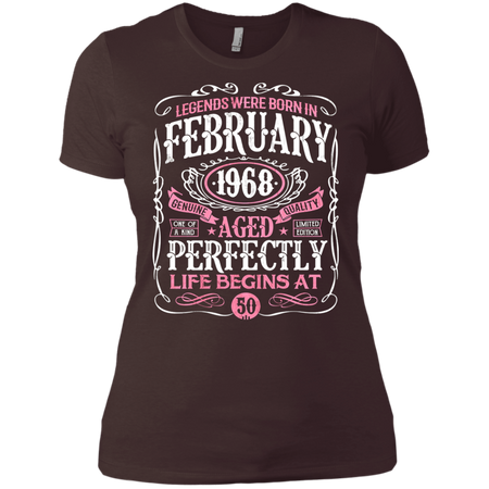 Legends Were Born In February 1968 50th Birthday Gift T shirt