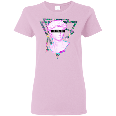 No Sleep Vaporwave Aesthethic Retro 80 s Shirt G500L Gildan Ladies 5 3 oz T Shirt