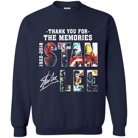 Excelsior Stan Lee Thank You For The Memories Shirt G180 Gildan Crewneck Pullover Sweatshirt 8 oz