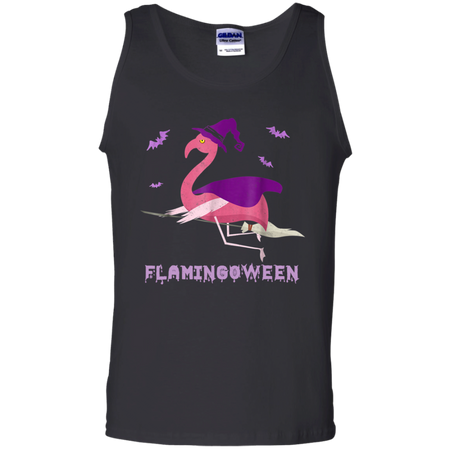 Flamingoween Funny Flamingo Halloween Cotton Tank Top