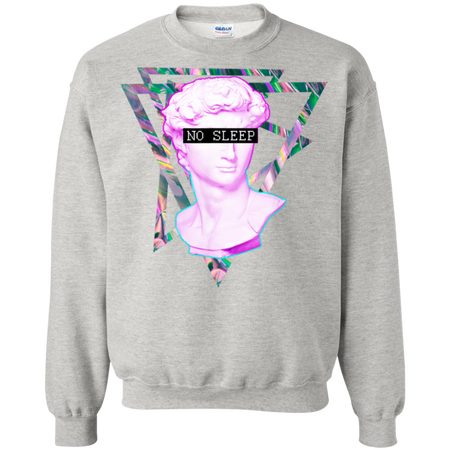 No Sleep Vaporwave Aesthethic Retro 80's Shirt G180 Gildan Crewneck Pullover Sweatshirt  8 oz.