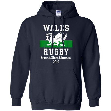 Wales Rugby Wales Shirt Grand Slam Champs Shirt G185 Gildan Pullover Hoodie 8 oz