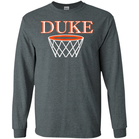 Kids Basketball Apparel  Custom Name Duke Shirt G240 Gildan LS Ultra Cotton T-Shirt