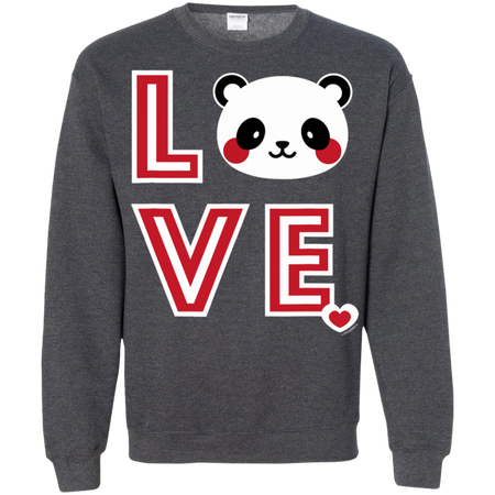 Panda Love Shirt G180 Gildan Crewneck Pullover Sweatshirt 8 oz