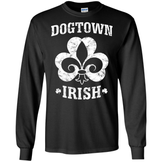 St Louis Dogtown St Patrick's Day Dogtown Irish Shirt G240 Gildan LS Ultra Cotton T-Shirt