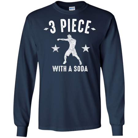 MMA Punch Combination Three Piece With A Soda Shirt G240 Gildan LS Ultra Cotton T Shirt