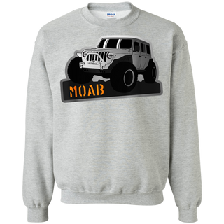 Moab Utah Adventure 4x4 Off Road Jeep Shirt G180 Gildan Crewneck Pullover Sweatshirt  8 oz.