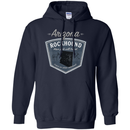 Mens Arizona Rockhound Rock Collector Gear Shirt G185 Gildan Pullover Hoodie 8 oz
