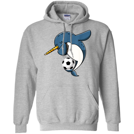 Dabbing Narwhal Soccer Soccer Narwhal Shirt G185 Gildan Pullover Hoodie 8 oz